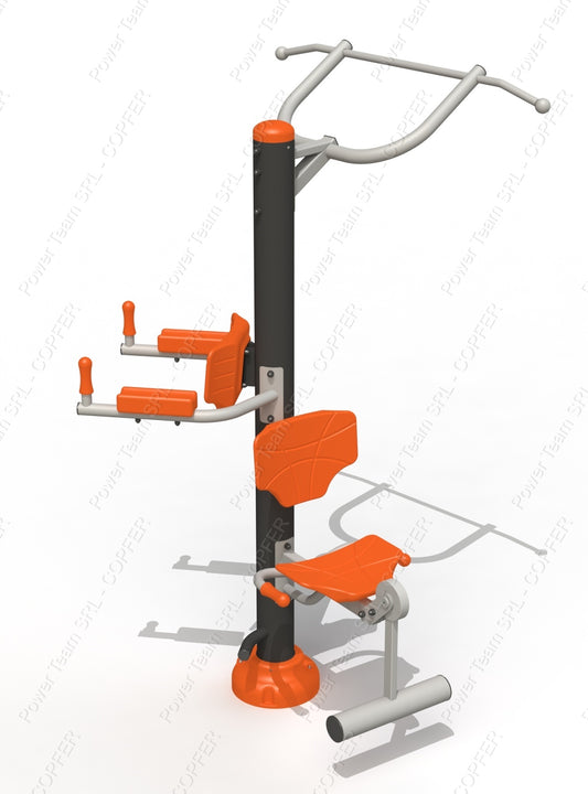 Aparat fitness abdominal + bară orizontală + extensia picioarelor PTP 536T