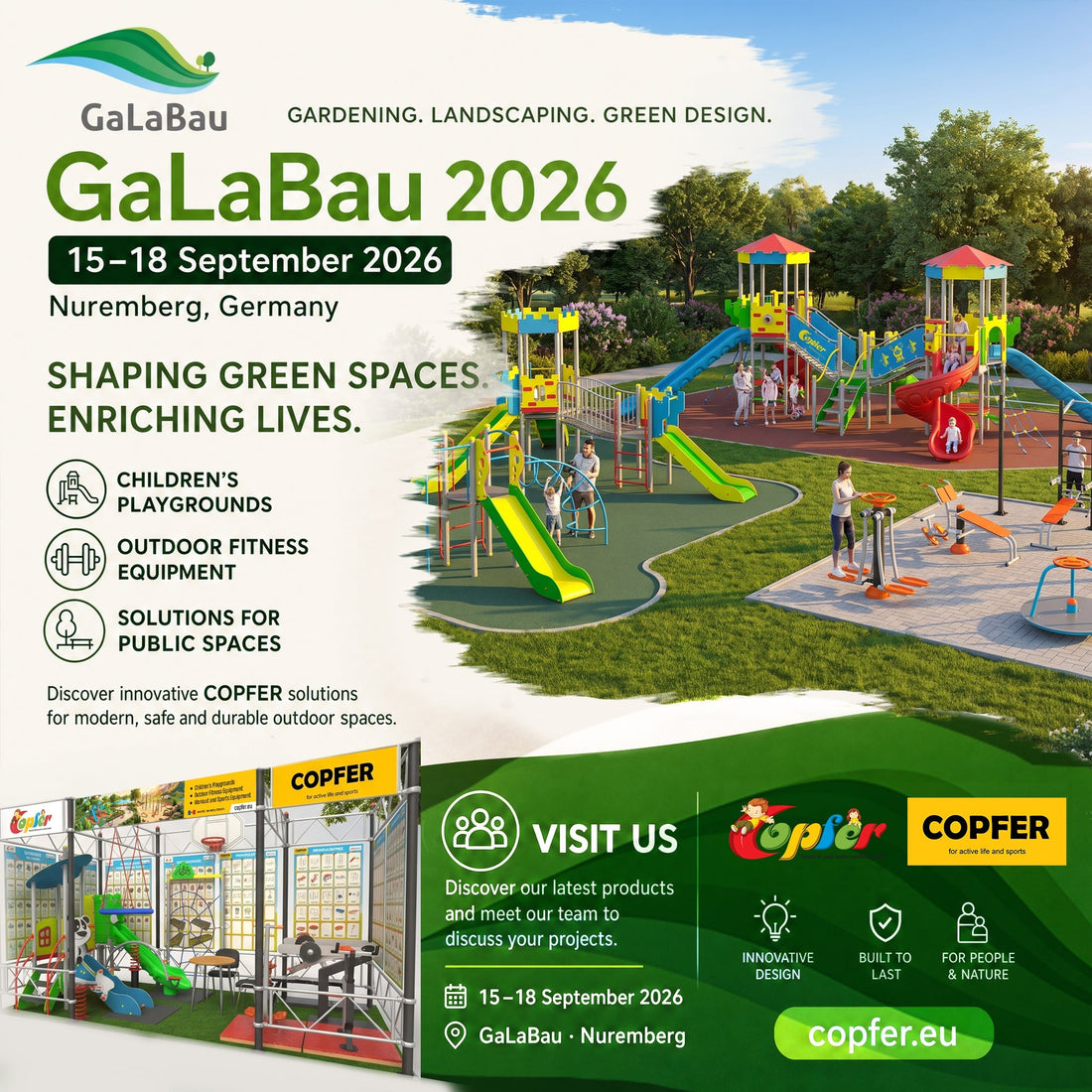 COPFER la GaLaBau 2026: Soluții inovatoare pentru spații exterioare moderne