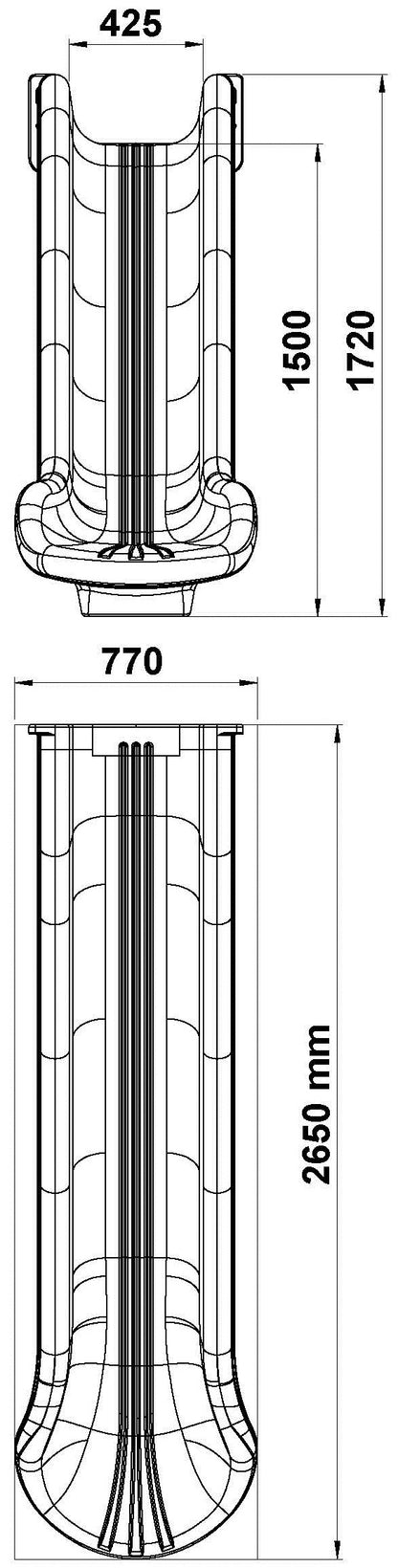 Tobogan drept (H-1.5 m)